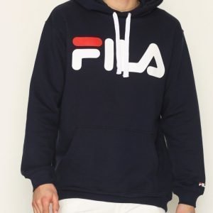 Fila Classic Logo Hoodie Pusero Black Iris