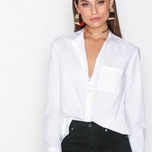 Filippa K Back Button Shirt Kauluspaita White