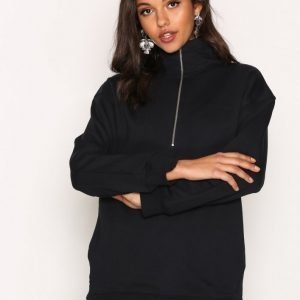 Filippa K Boyfriend Zip Neck Sweatshirt Neuletakki Navy