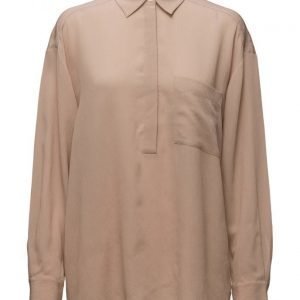 Filippa K Crinkle Silk Pull On Blouse pitkähihainen pusero