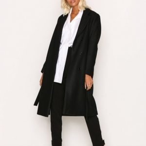 Filippa K Eden Belted Coat Pitkä Takki Black