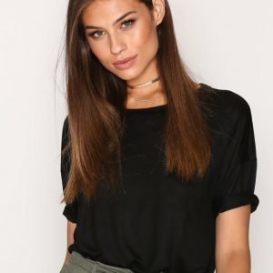 Filippa K Elbow Sleeve Swing Top T-Paita Black