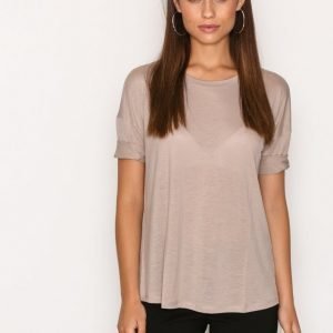 Filippa K Elbow Sleeve Swing Top T-Paita Fawn