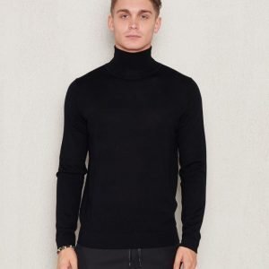 Filippa K Fine Merino Rollerneck Black