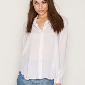 Filippa K High-Low Tencel Shirt Kauluspaita White