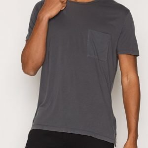 Filippa K M. Washed Tencel/Cotton Tee T-paita Dark Grey