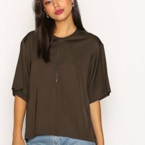 Filippa K Paige Square Draped Shirt Arkipaita Dark