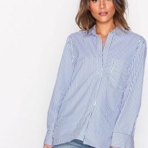 Filippa K Relaxed Stripe Shirt Kauluspaita White / Blue