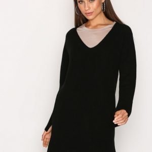 Filippa K Ribbed Wool Mix Tunic Neulepusero Black