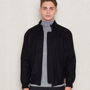 Filippa K Yaron Wool Bomber Jacket Black