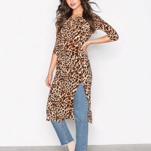 For Love & Lemons Leo Midi Dress Kotelomekko Cheetah