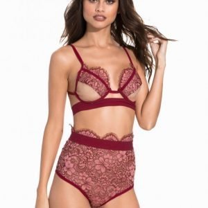 For Love & Lemons Loucette Hi-Waist Panty Brief Alushousut Rose