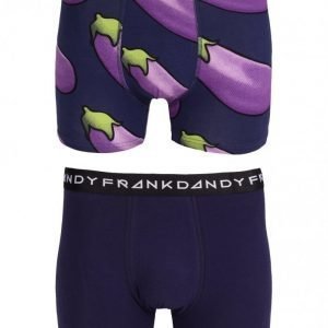 Frank Dandy 2-Pack Eggplant Boxer Bokserit Navy