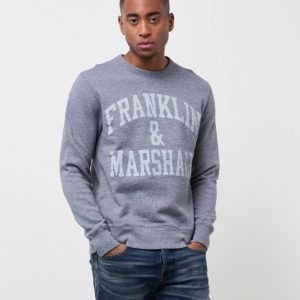 Franklin & Marshall Basic Logo Sweat Black Melange