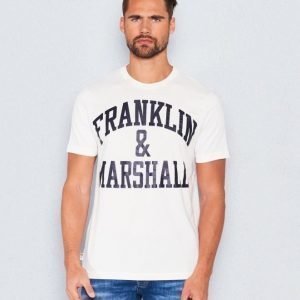 Franklin & Marshall Basic Logo Tee Old White