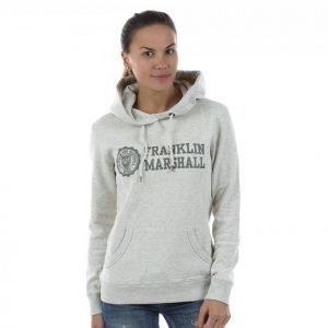 Franklin & Marshall Classic Logo Hoodie Vetoketjuhuppari Harmaa