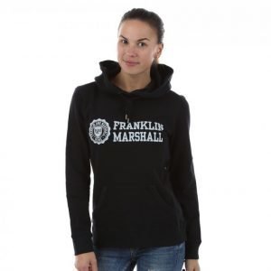 Franklin & Marshall Classic Logo Hoodie Vetoketjuhuppari Musta