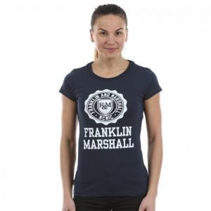 Franklin & Marshall Classic Logo Tee T-paita Sininen