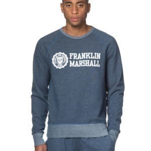 Franklin & Marshall Denim Fleece Sweat Navy Melage