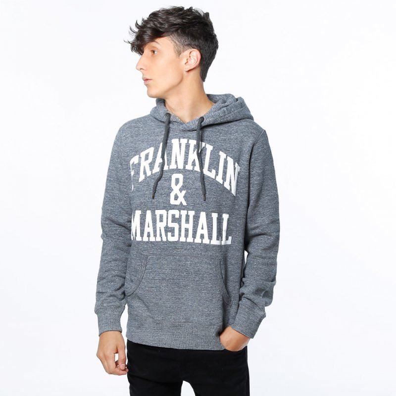 Franklin & Marshall Fleece Hooded Big Logo -huppari