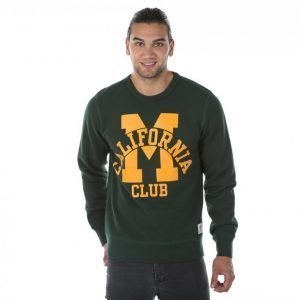 Franklin & Marshall Fleece Round Neck Long Collegepaita Vihreä