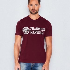 Franklin & Marshall Logo Tee Bordeaux