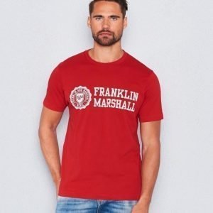Franklin & Marshall Logo Tee Scarlet