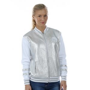 Franklin & Marshall Silver Zip Crew Verryttelytakki Hopea