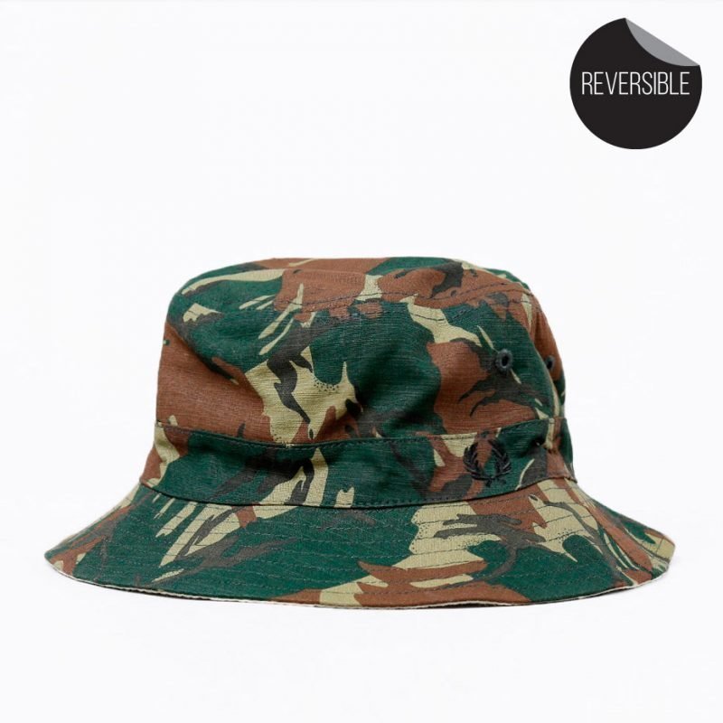 Fred Perry Camo Ripstop Reversible Fisherman -hattu - Vaatekauppa24.fi