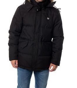 Fred Perry Down Fur Trim Parka Black