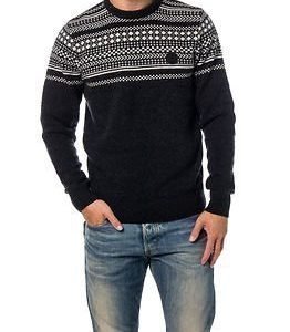 Fred Perry Fairisle Crew Neck Black Marl