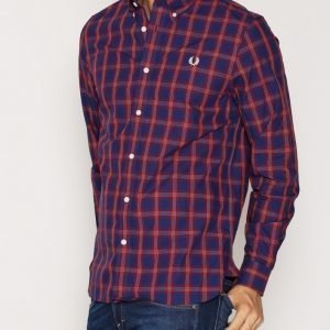 Fred Perry Gingham Mix Shirt Kauluspaita Navy