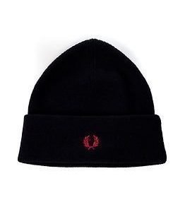 Fred Perry Merino Wool Beanie Navy Marl