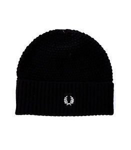 Fred Perry Pique Beanie Black