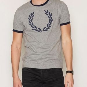 Fred Perry Ringer T-Shirt T-paita Steel