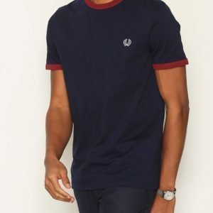 Fred Perry Ringer T-shirt T-paita Carbon Blue