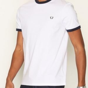 Fred Perry Ringer T-shirt T-paita White