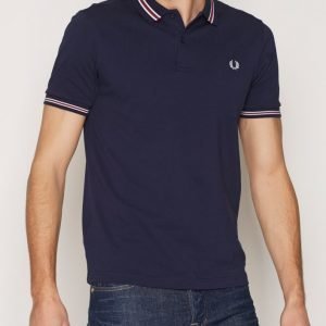 Fred Perry Stripe Pique Shirt Pikeepaita Carbon Blue