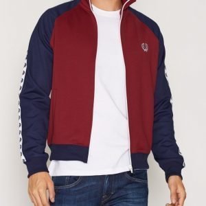 Fred Perry Tape Track Jacket Pusero Maroon