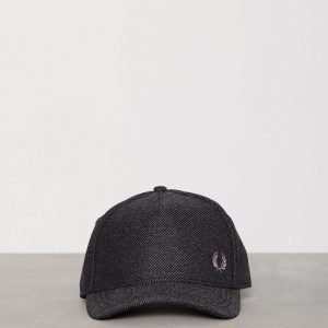 Fred Perry Textured Baseball Cap Lippis Charcoal