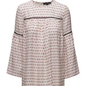 French Connection Bacongo Dot Fluted Sleeve Top tunikka