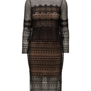 French Connection Petra Lace Beau Ls Midi Dress mekko