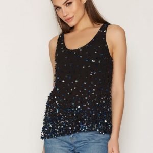 French Connection Sedgwick Sparkle Top Toppi Nocturnal / Black