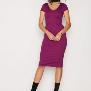 French Connection Stretch V Neck Dress Kotelomekko Magenta