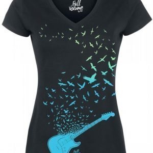 Full Volume By Emp Guitar Birds V Neck Naisten T-paita