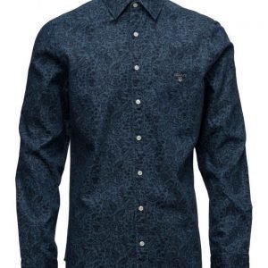 GANT Leaf Indigo Fitted Ls Town