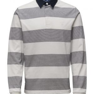 GANT Micro Breton Barstripe Heavy Rugger pitkähihainen pikeepaita