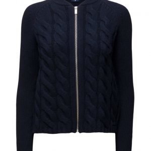 GANT O1. Lambswool Cable Zip Jacket neuletakki