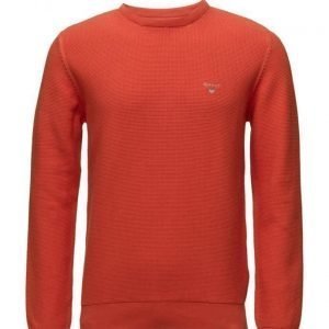 GANT O1. Texture Cotton Crew pyöreäaukkoinen neule