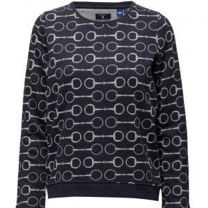 GANT O2. Bridle Printed C-Neck Sweat svetari